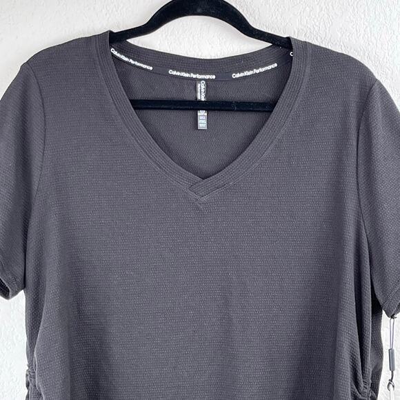 Calvin Klein Performance Bundle of 2 Black Side Tie Activewear Tops Plus 1X NWT - Picture 6 of 16